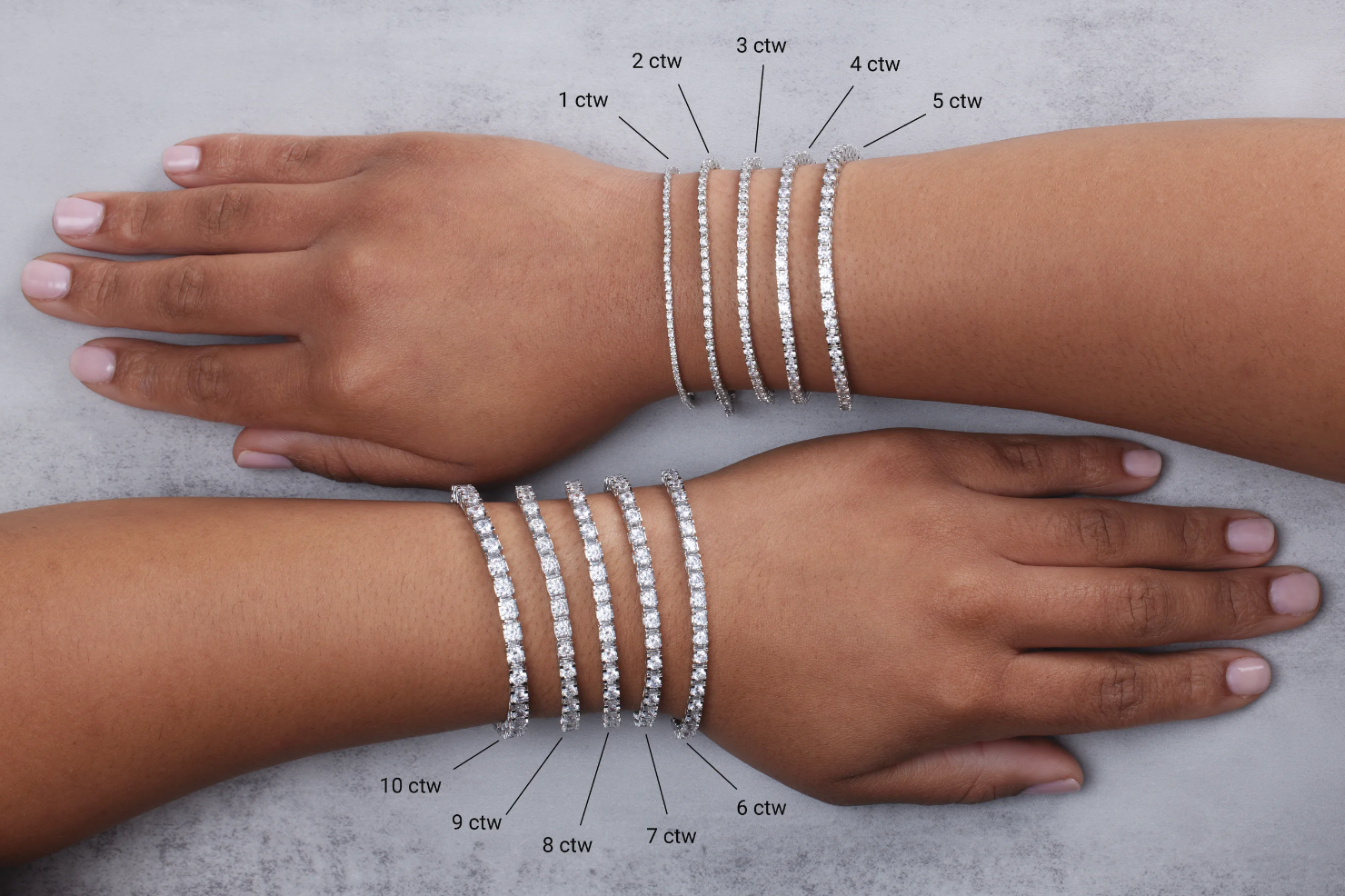 14K  1 CTW Natural Diamond Line 7" Bracelet