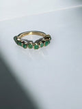 Emerald "bubble" 14k ring