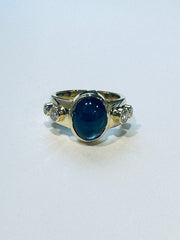Blue Sapphire diamond ring