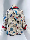 Quilt coat jacket "get to the point" ooak