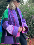 Quilt jacket bold Amish colorblock OOAK