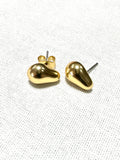 Tiny Golden nugget, post earrings