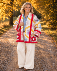 Quilt Jacket  “ Sunday Bloom” OSFM - 2x or tall.