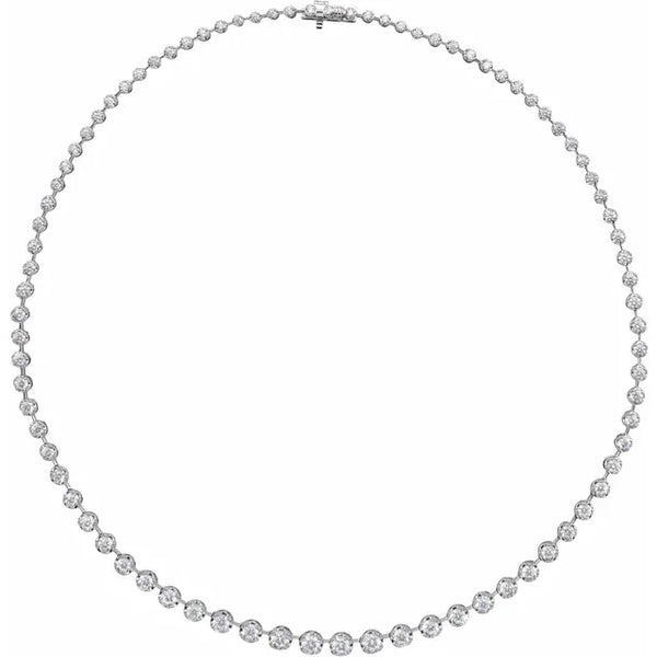 14K ,6 3/4 CTW Lab-Grown Diamond Graduated 16" Necklace