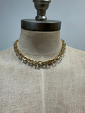 Large link gold necklace