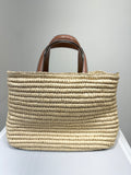 Woven rattan tote