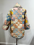 Quilt coat jacket "buttons & bow ties"