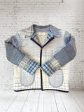 Custom. NEW STYLE Quilt Market Jacket  "ombré blues"