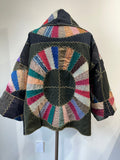 Quilt coat jacket , Bullseye OOAK