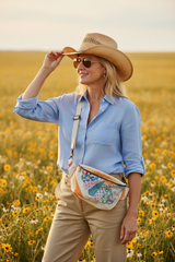 Vintage quilt Crossbody bag-orange crush