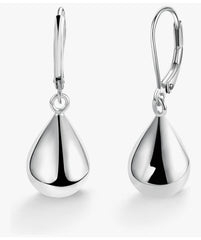Silver drop earrings