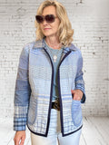 Custom. NEW STYLE Quilt Market Jacket  "ombré blues"