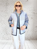 Custom. NEW STYLE Quilt Market Jacket  "ombré blues"