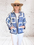 NEW STYLE Quilted Market Jacket  "bubble blues"