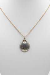 Shield of faith necklace with single diamond sterling