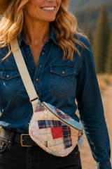 Vintage quilt Crossbody bag- going my way ♦️
