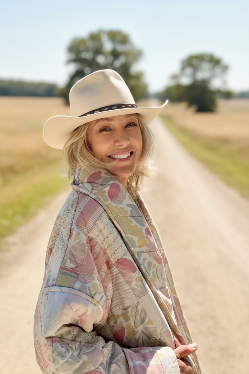 Quilt Jacket  “cottage rose”