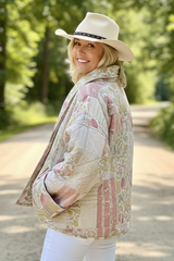 Quilt Jacket  “cottage rose”