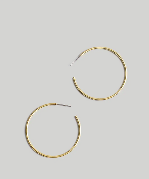 skinny hoop earrings- medium