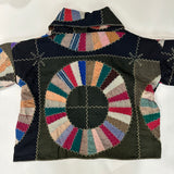 Quilt coat jacket , Bullseye OOAK