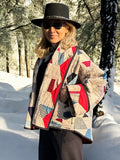 Quilt coat jacket "get to the point" ooak