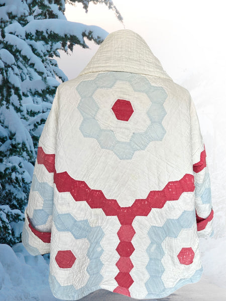 Quilt coat jacket " snowballs"