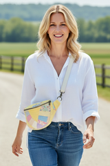 Vintage quilt Crossbody bag-  sunny victory