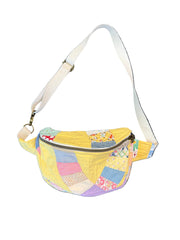Vintage quilt Crossbody bag-  sunny victory