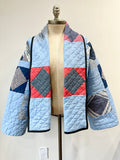 Quilt coat jacket "squared up"ooak