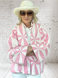 Quilt coat jacket vintage "pretty in pink"