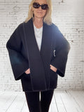 Quilt coat jacket " black is back! " m- lg or tall