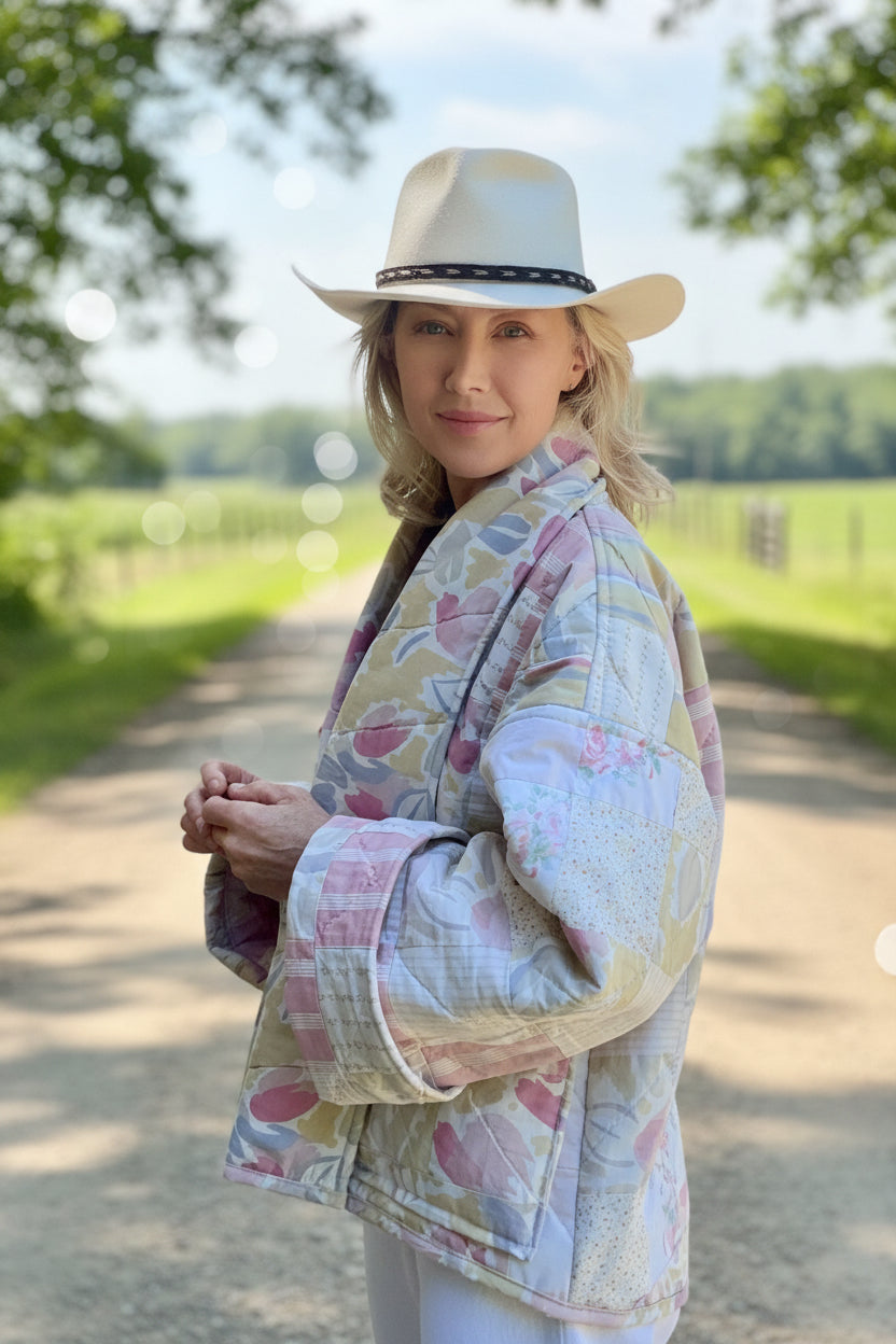 Quilt Jacket  “cottage rose”