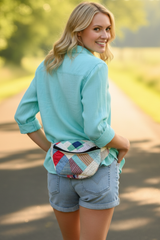 Vintage quilt Crossbody bag-memory lane