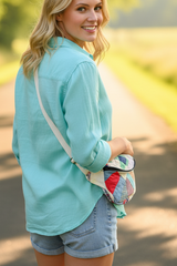 Vintage quilt Crossbody bag-memory lane