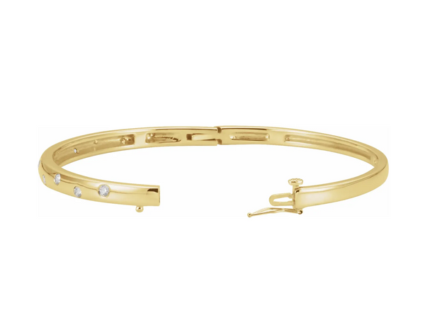 Diamond gold bangle bracelet 1/2 CTW