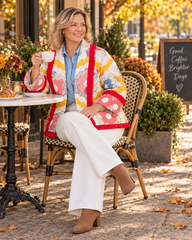Quilt Jacket  “ Sunday Bloom” OSFM - 2x or tall.
