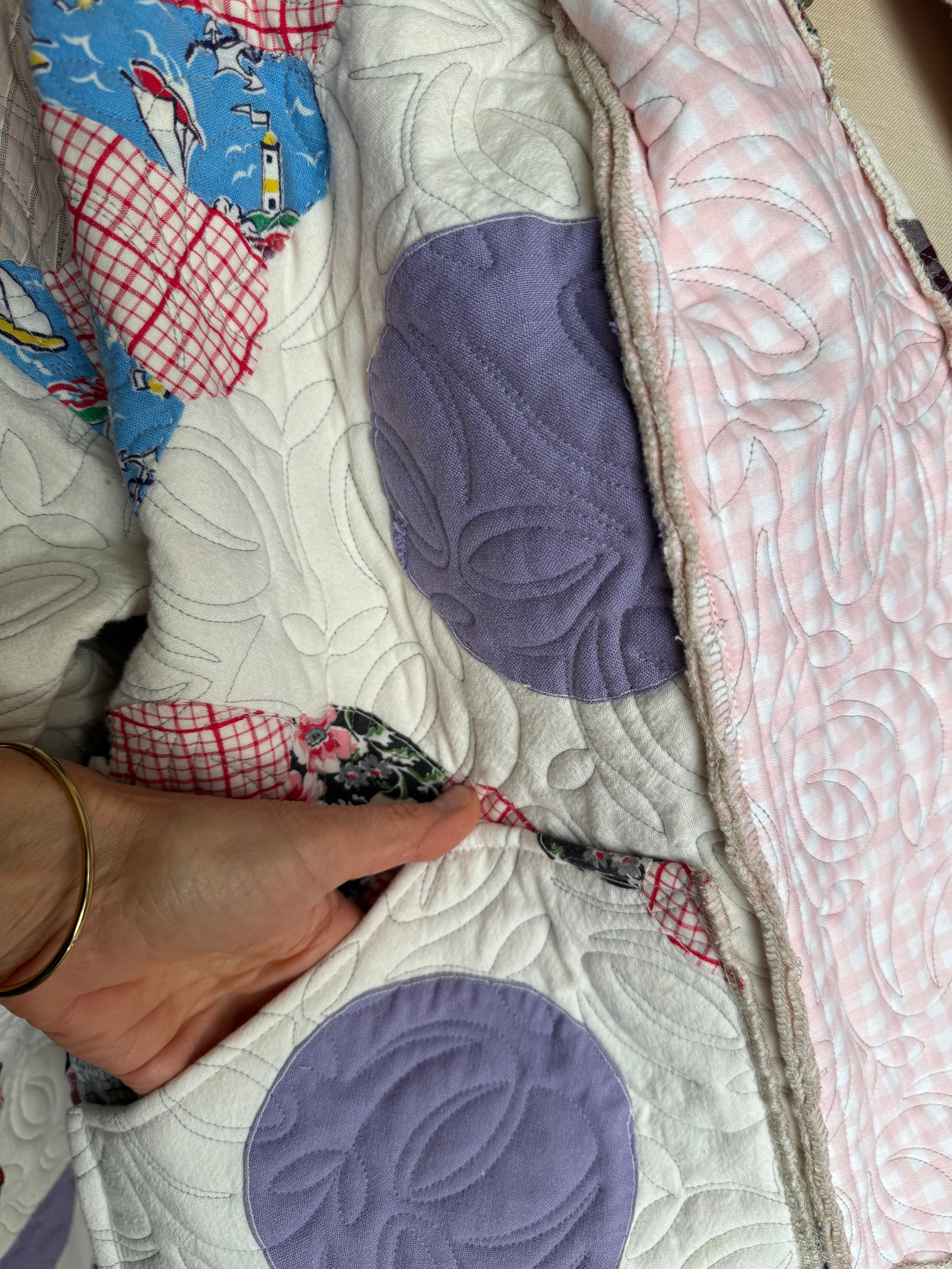 Quilt jacket “lavender fields“