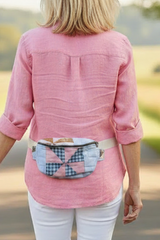 Vintage quilt Crossbody bag- pinwheels