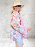 Quilt coat jacket "strawberries and cream"