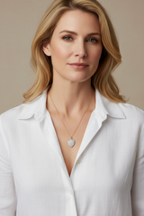 Diamond shield of faith necklace