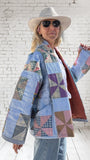 Quilt coat jacket "pinwheel parade"