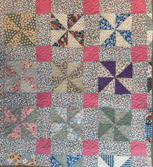 Baby girl Quilt ,pink pinwheels!