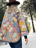 Quilt coat jacket "buttons & bow ties"