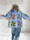 Quilt coat jacket "pinwheel parade"