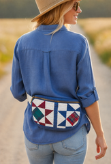 Vintage quilt Crossbody bag-stellar stars
