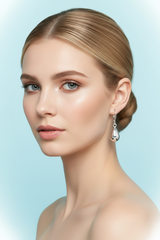 Silver drop earrings