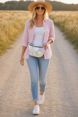 Vintage quilt Crossbody bag-meadow walk