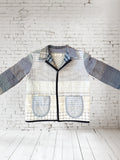 Custom. NEW STYLE Quilt Market Jacket  "ombré blues"