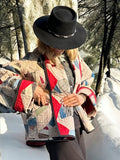 Quilt coat jacket "get to the point" ooak