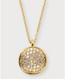 18k diamond, full moon pendant, small size